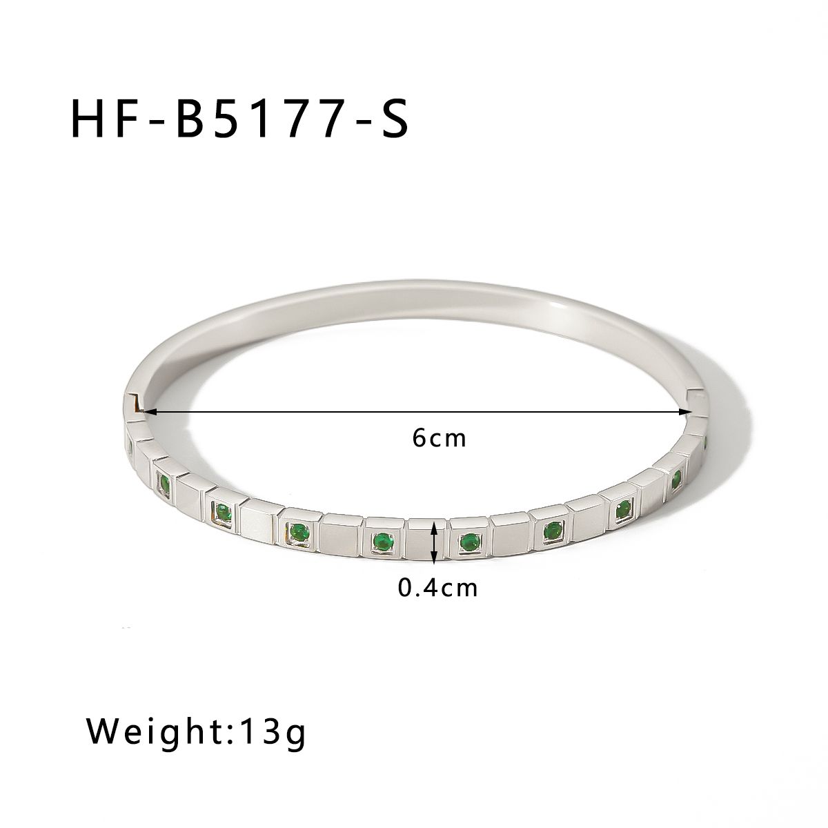 Simple Style Geometric 304 Stainless Steel Zircon Bangle In Bulk display picture 8