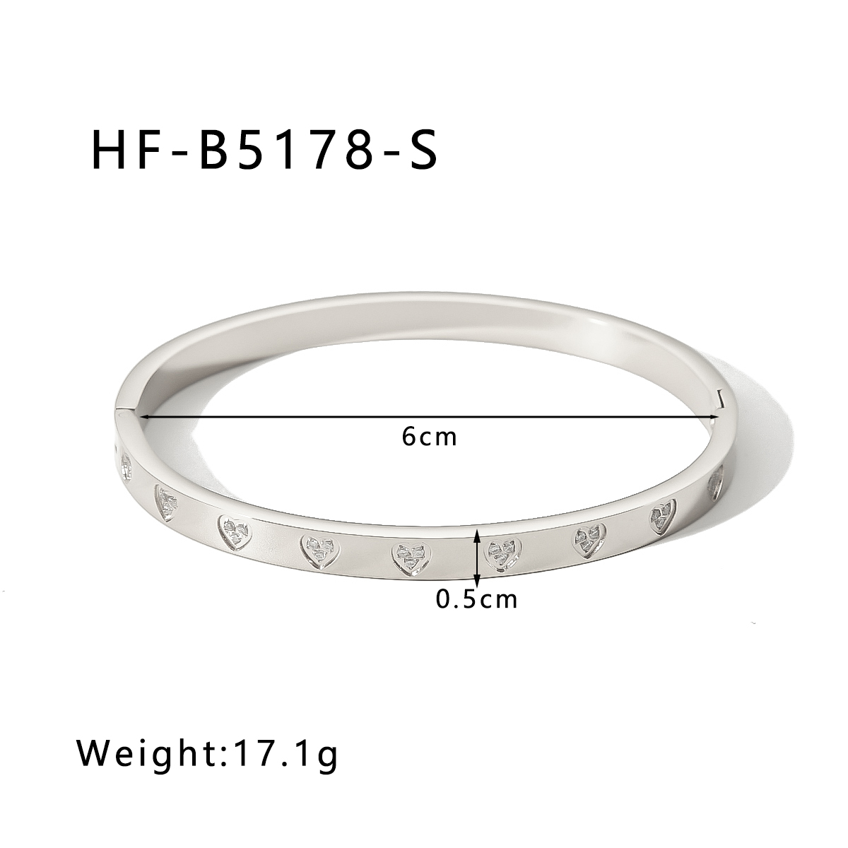 Simple Style Geometric 304 Stainless Steel Zircon Bangle In Bulk display picture 9