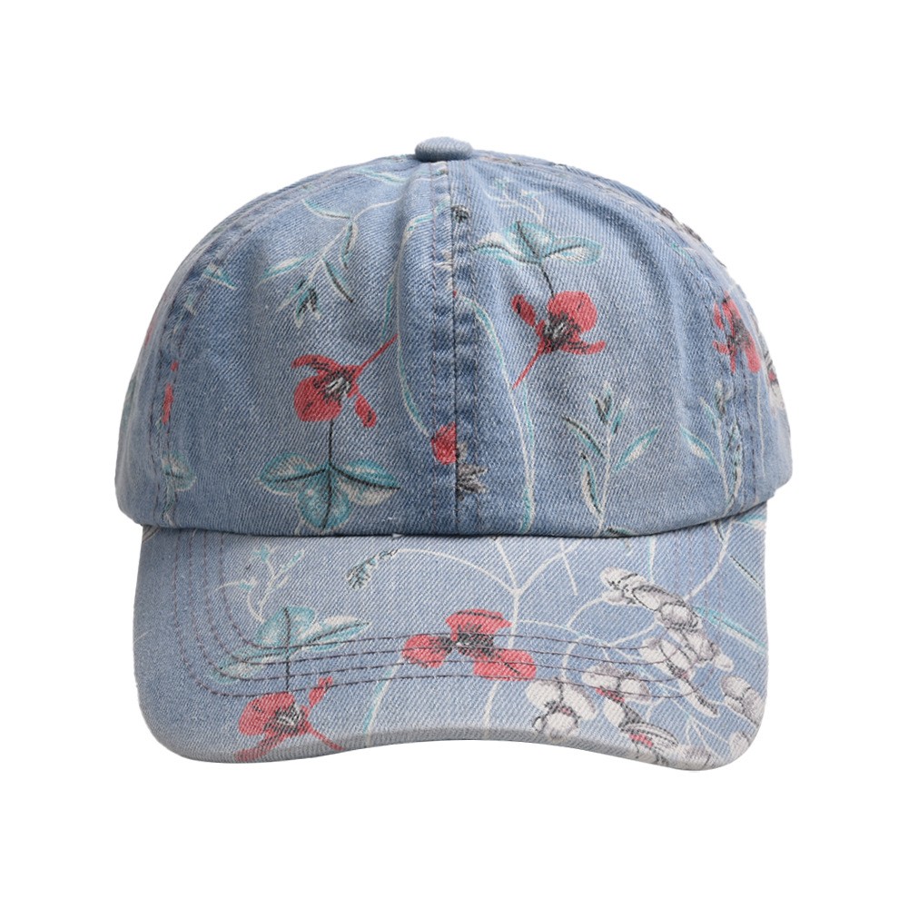 Unisex Hip-hop Vintage Style Roman Style Flower Printing Curved Eaves Baseball Cap display picture 3