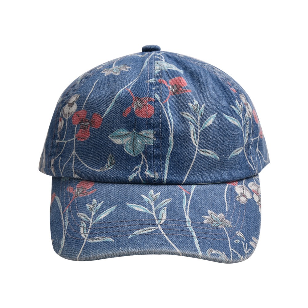 Unisex Hip Hop Vintage-stil Römischer Stil Blume Drucken Gebogene Traufen Baseball Kappe display picture 5