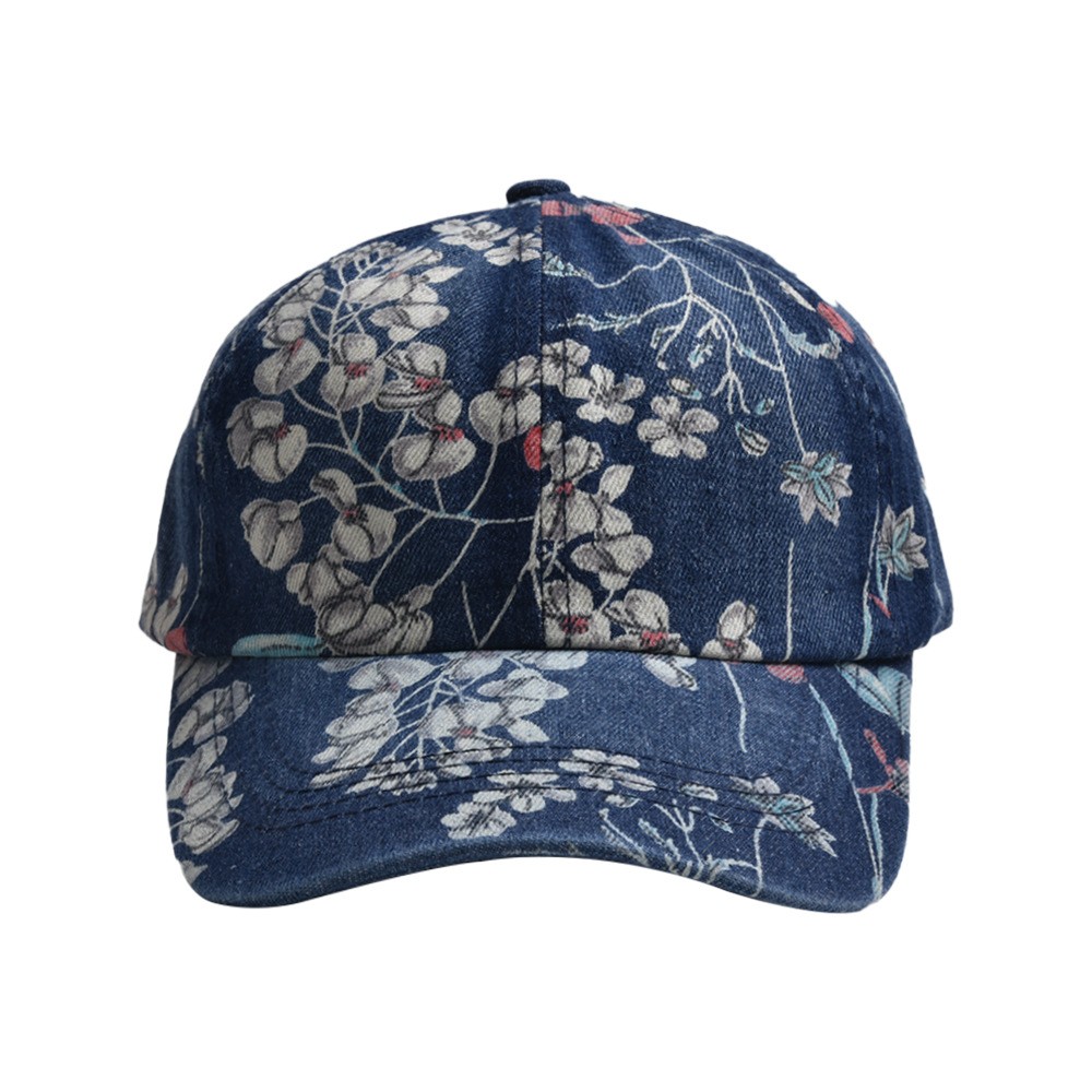 Unisex Hip-hop Vintage Style Roman Style Flower Printing Curved Eaves Baseball Cap display picture 6