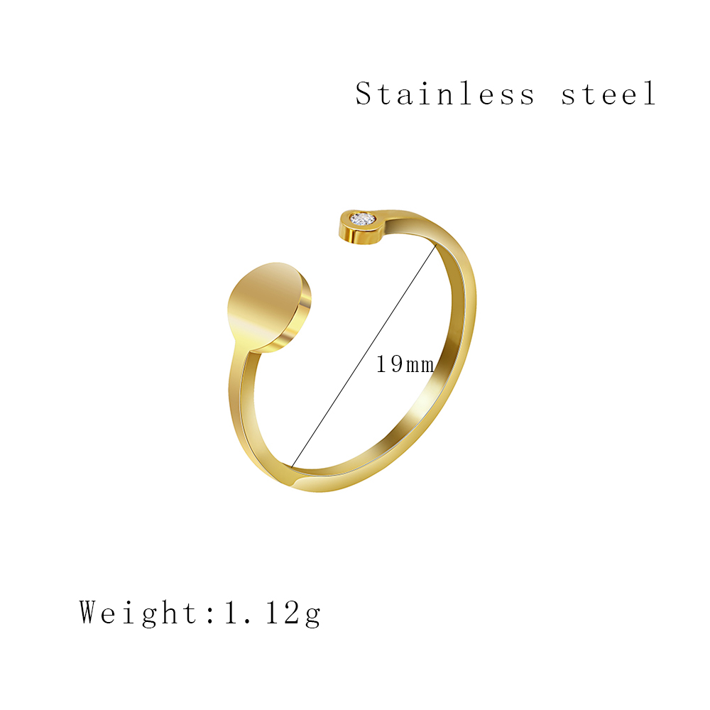 Stainless Steel 18K Gold Plated Sweet Heart Shape Butterfly Open Rings display picture 18