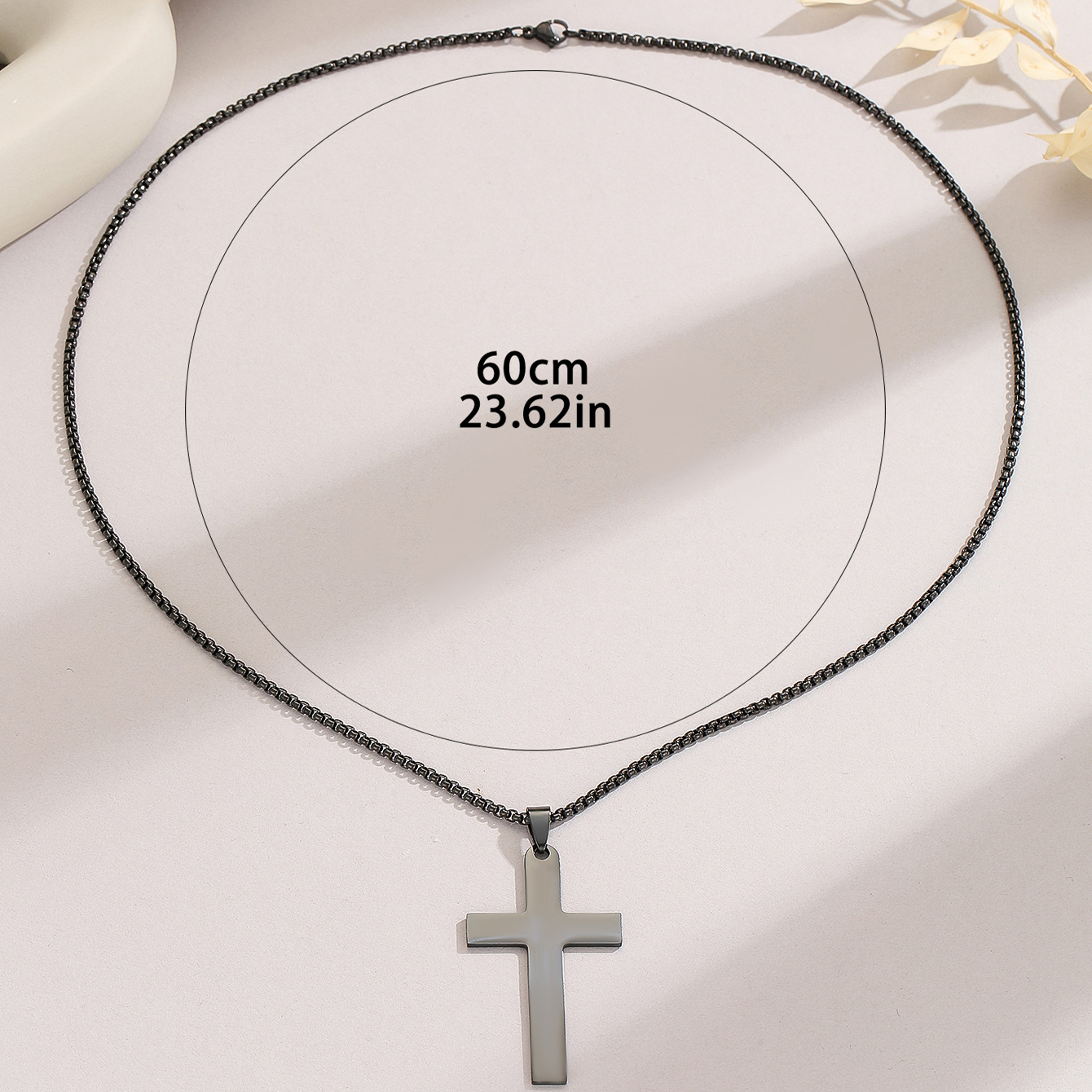 Casual Hip-hop Cross Stainless Steel Men's Pendant Necklace display picture 2