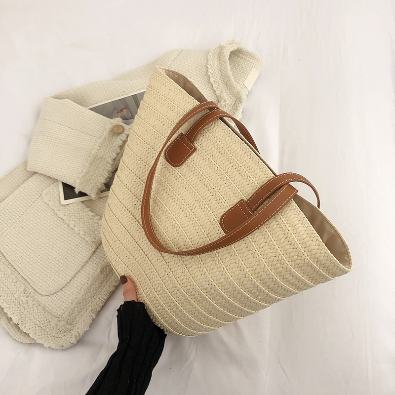 Women's Braid Solid Color Vintage Style Vacation Weave Square Zipper Shoulder Bag display picture 6