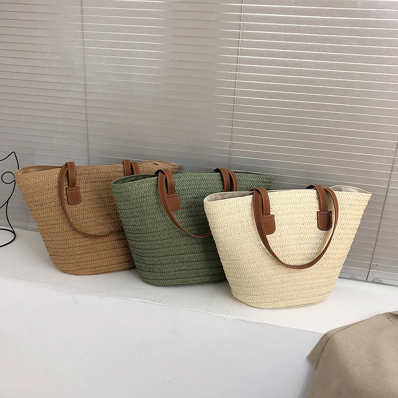 Women's Braid Solid Color Vintage Style Vacation Weave Square Zipper Shoulder Bag display picture 1