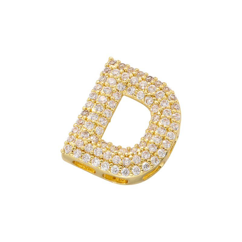 Hip-hop Classic Style Letter Copper Plating Inlay Zircon 18k Gold Plated Birthday Women's Charms display picture 35
