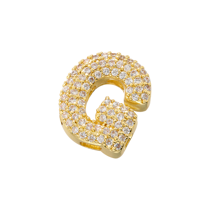 Hip-hop Classic Style Letter Copper Plating Inlay Zircon 18k Gold Plated Birthday Women's Charms display picture 38