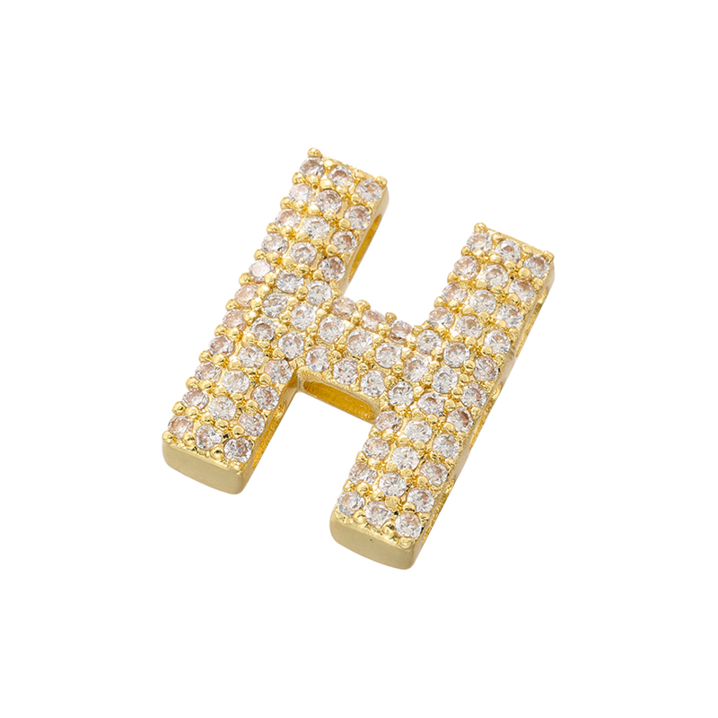 Hip-hop Classic Style Letter Copper Plating Inlay Zircon 18k Gold Plated Birthday Women's Charms display picture 39
