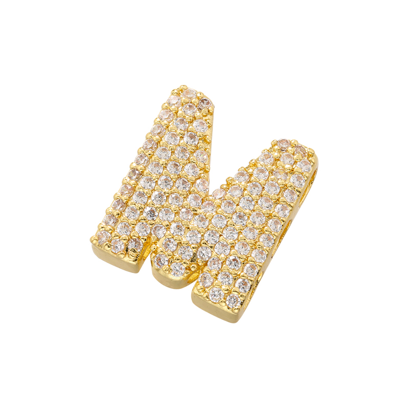 Hip-hop Classic Style Letter Copper Plating Inlay Zircon 18k Gold Plated Birthday Women's Charms display picture 44