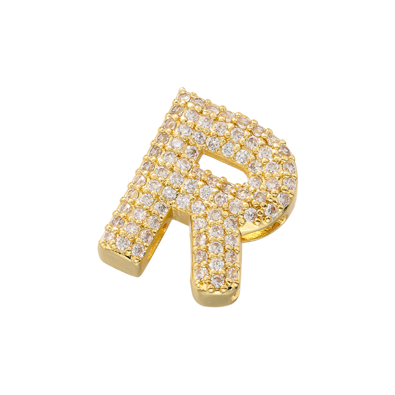 Hip-hop Classic Style Letter Copper Plating Inlay Zircon 18k Gold Plated Birthday Women's Charms display picture 49