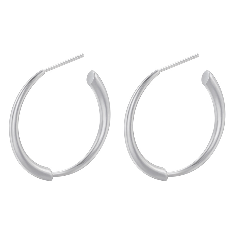 1 Pair Simple Style Round Plating Inlay Copper Zircon 18k Gold Plated Hoop Earrings Ear Studs display picture 1