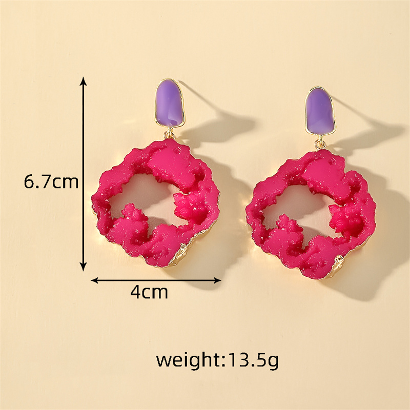1 Pair Casual Vintage Style Simple Style Geometric Resin Drop Earrings display picture 10