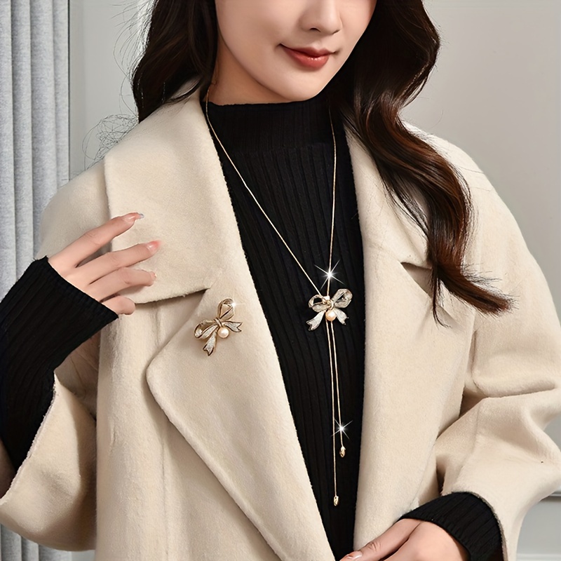 Elegant Luxurious Bow Knot Alloy Inlay Rhinestones Women's Sweater Chain display picture 5