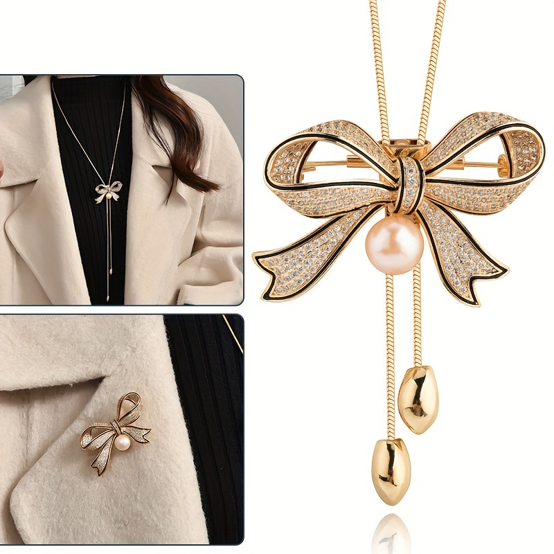 Elegant Luxurious Bow Knot Alloy Inlay Rhinestones Women's Sweater Chain display picture 7