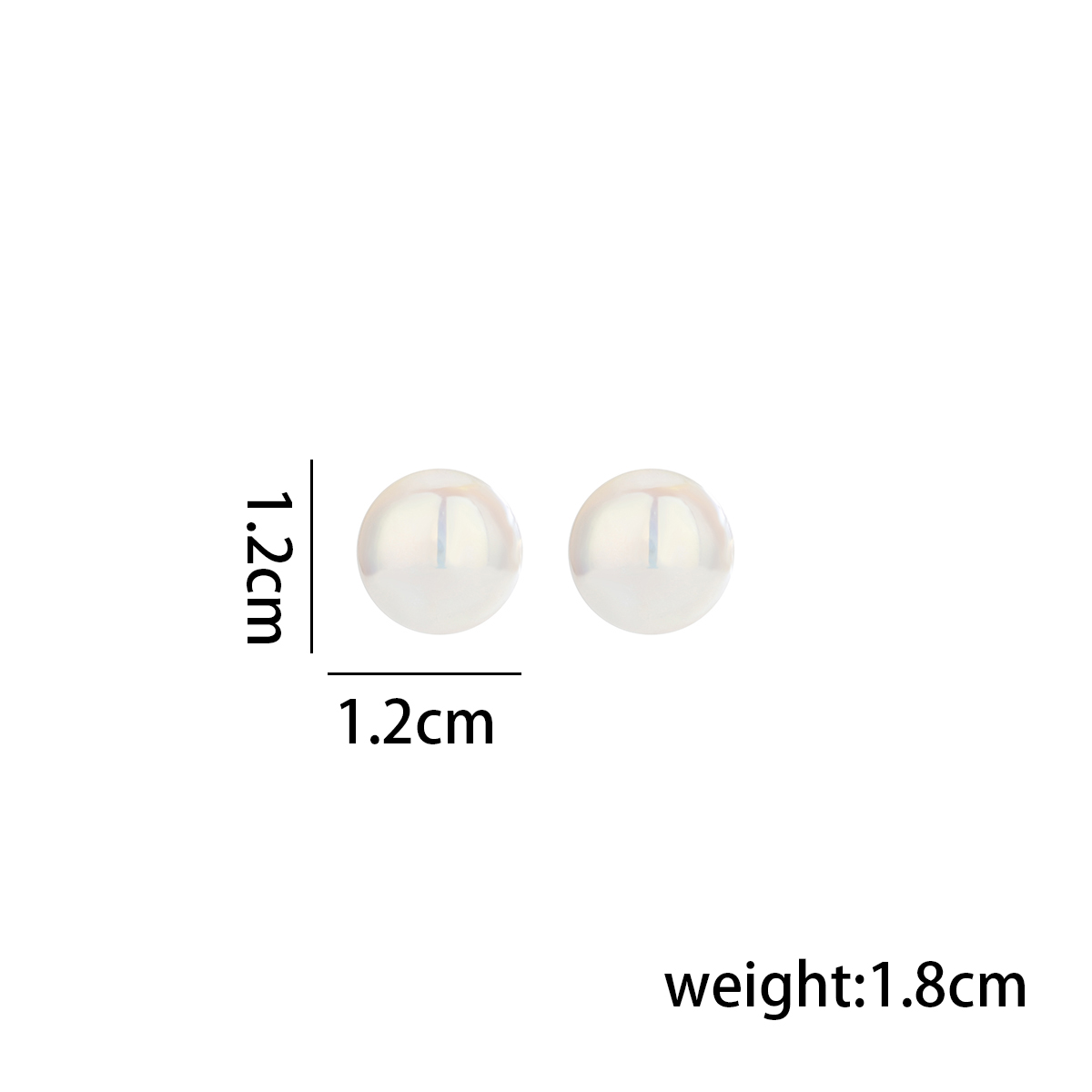 1 Pair Simple Style Round Copper Ear Studs display picture 1