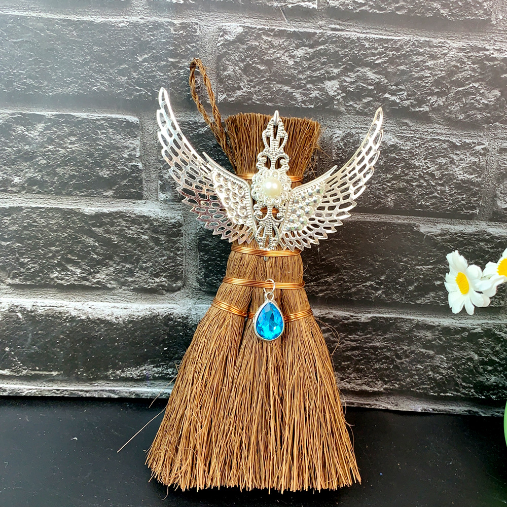 Car Witch Mini Brown Broom Exquisite Pendant Accessories display picture 2