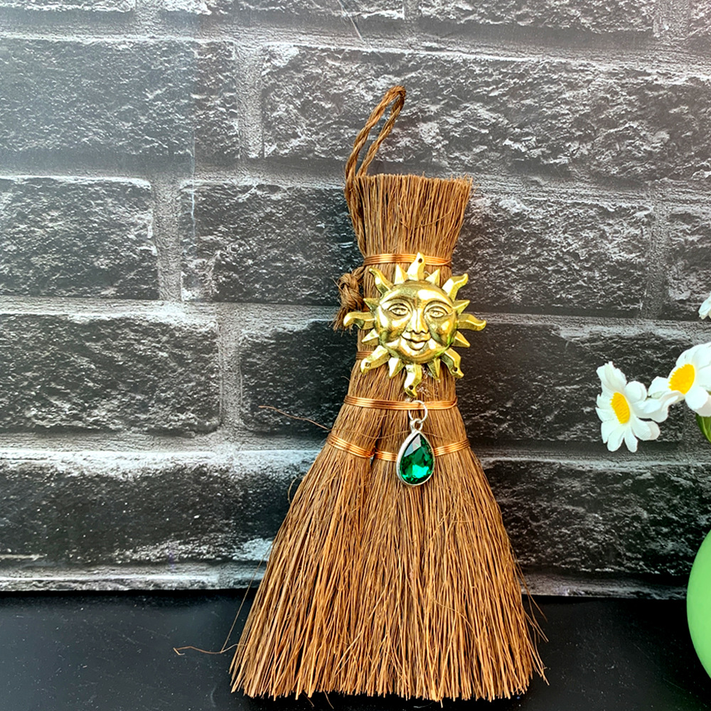 Car Witch Mini Brown Broom Exquisite Pendant Accessories display picture 3