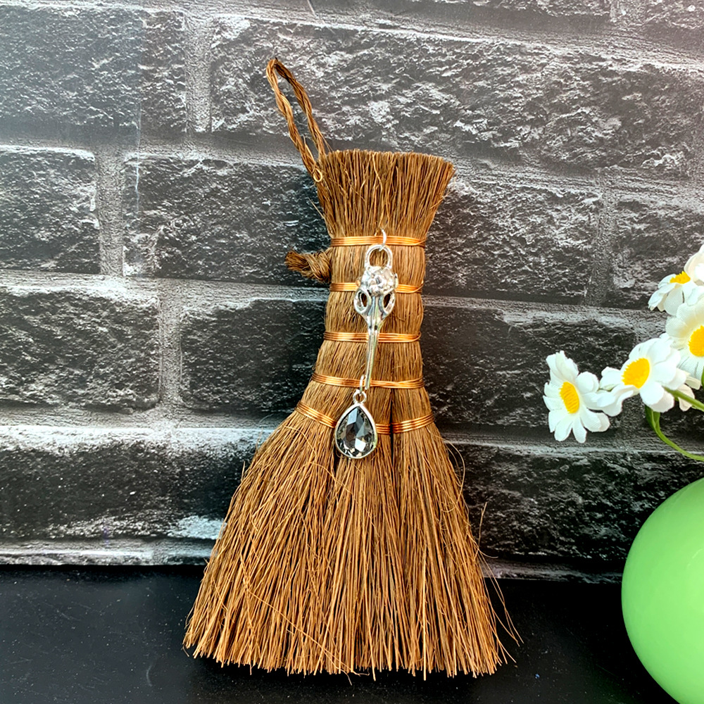 Car Witch Mini Brown Broom Exquisite Pendant Accessories display picture 7