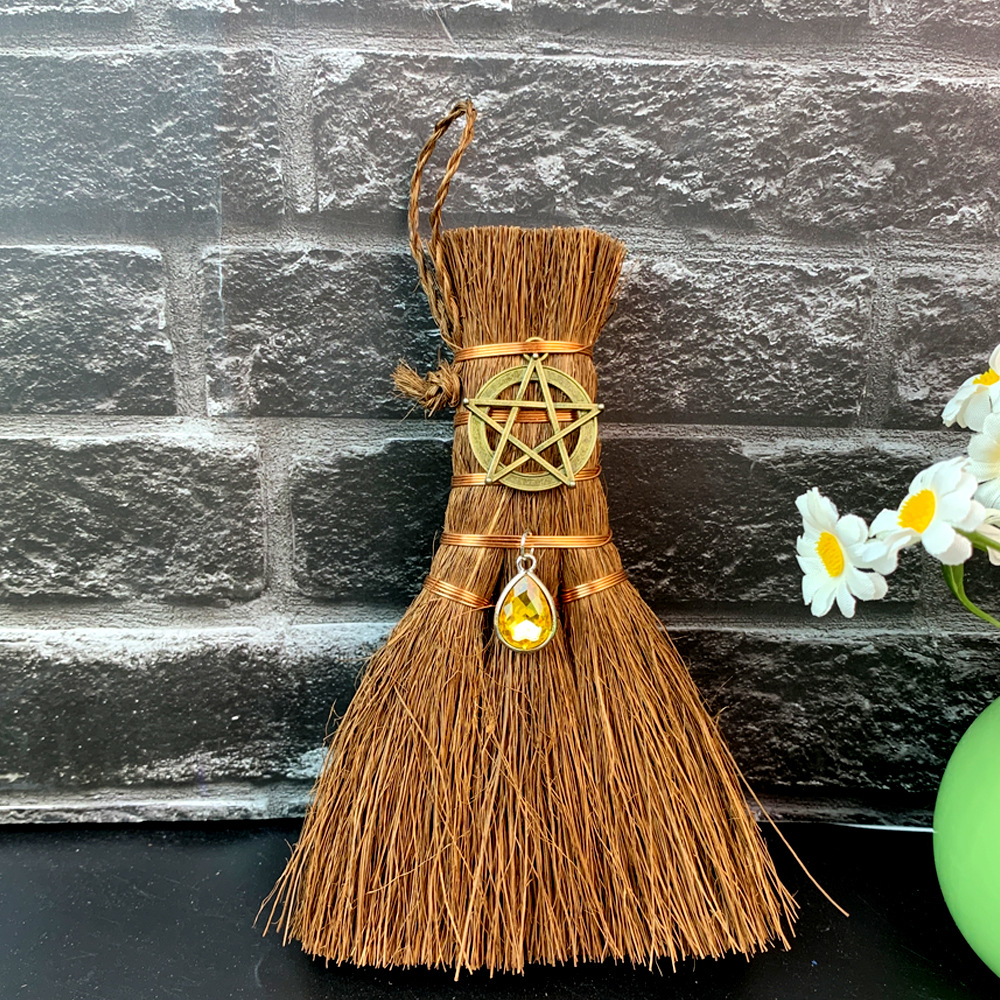 Car Witch Mini Brown Broom Exquisite Pendant Accessories display picture 8