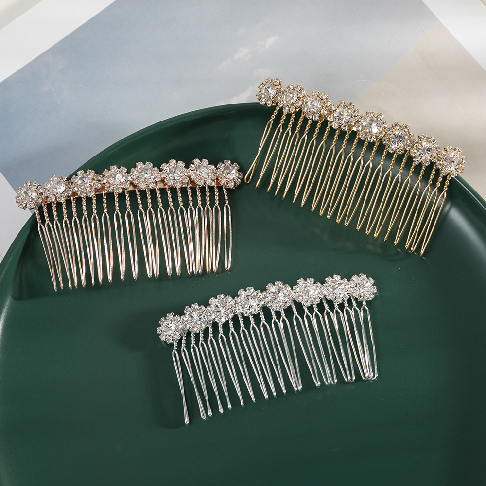 Women's Lady Solid Color Metal Plating Insert Comb display picture 1