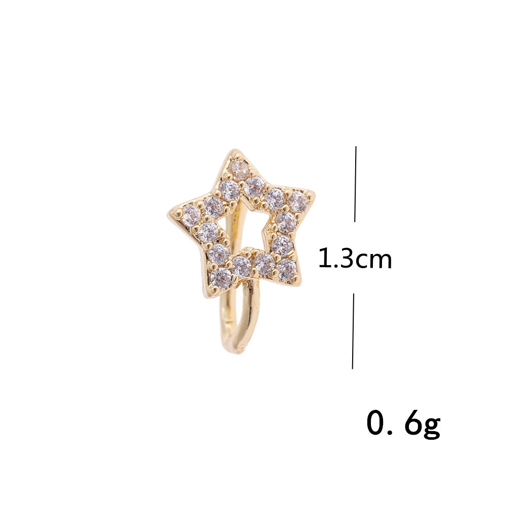 1 Piece Simple Style Geometric Plating Inlay Copper Artificial Gemstones Ear Cuffs display picture 5
