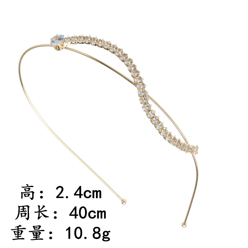 Women's Simple Style Solid Color Metal Hair Band display picture 1