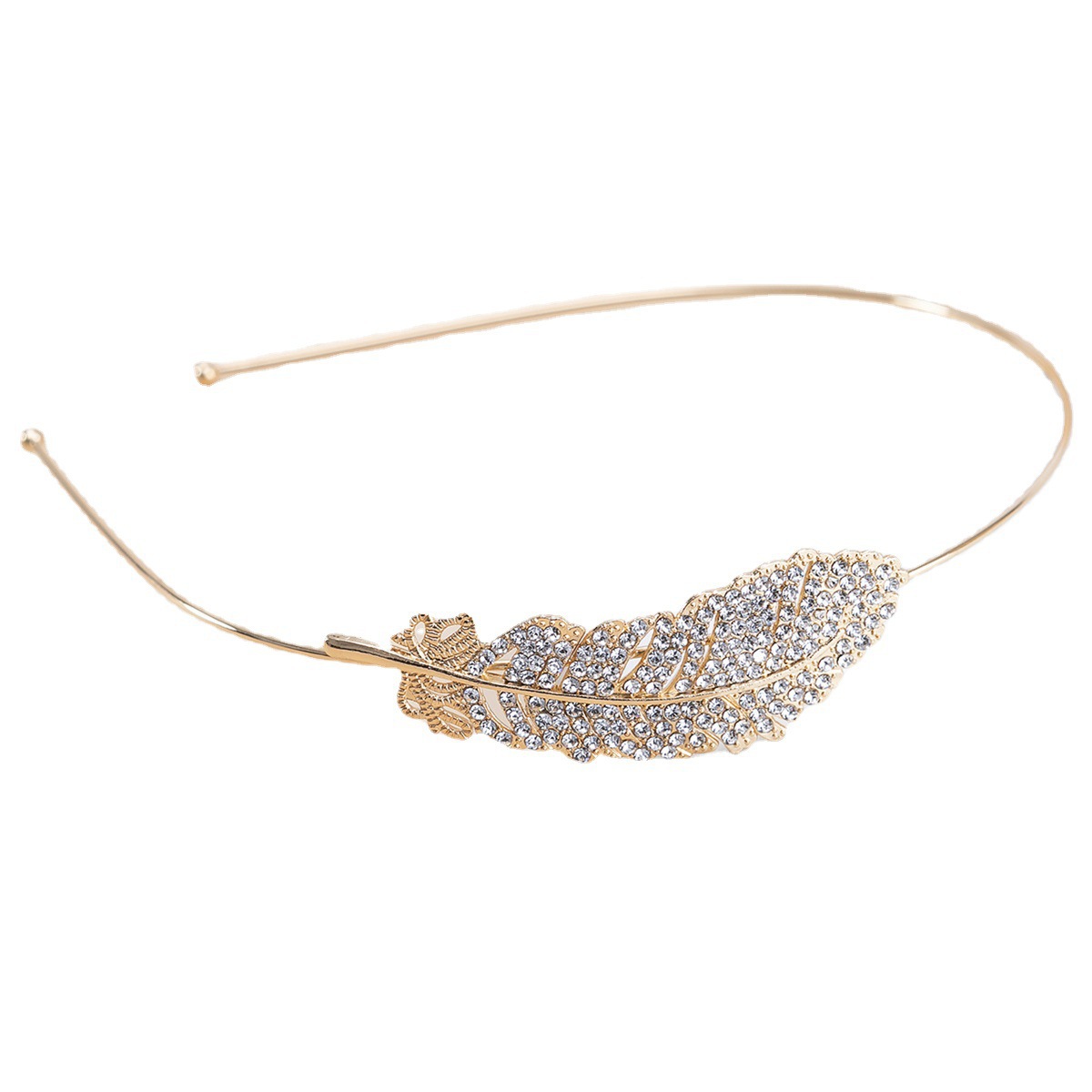 Women's Simple Style Feather Metal Hair Band display picture 1