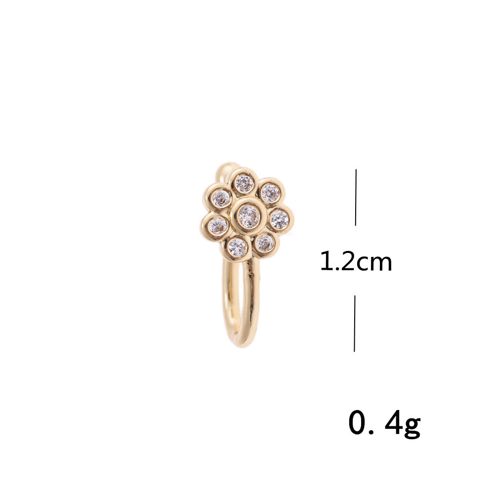 1 Piece Simple Style Geometric Plating Inlay Copper Artificial Gemstones Ear Cuffs display picture 11