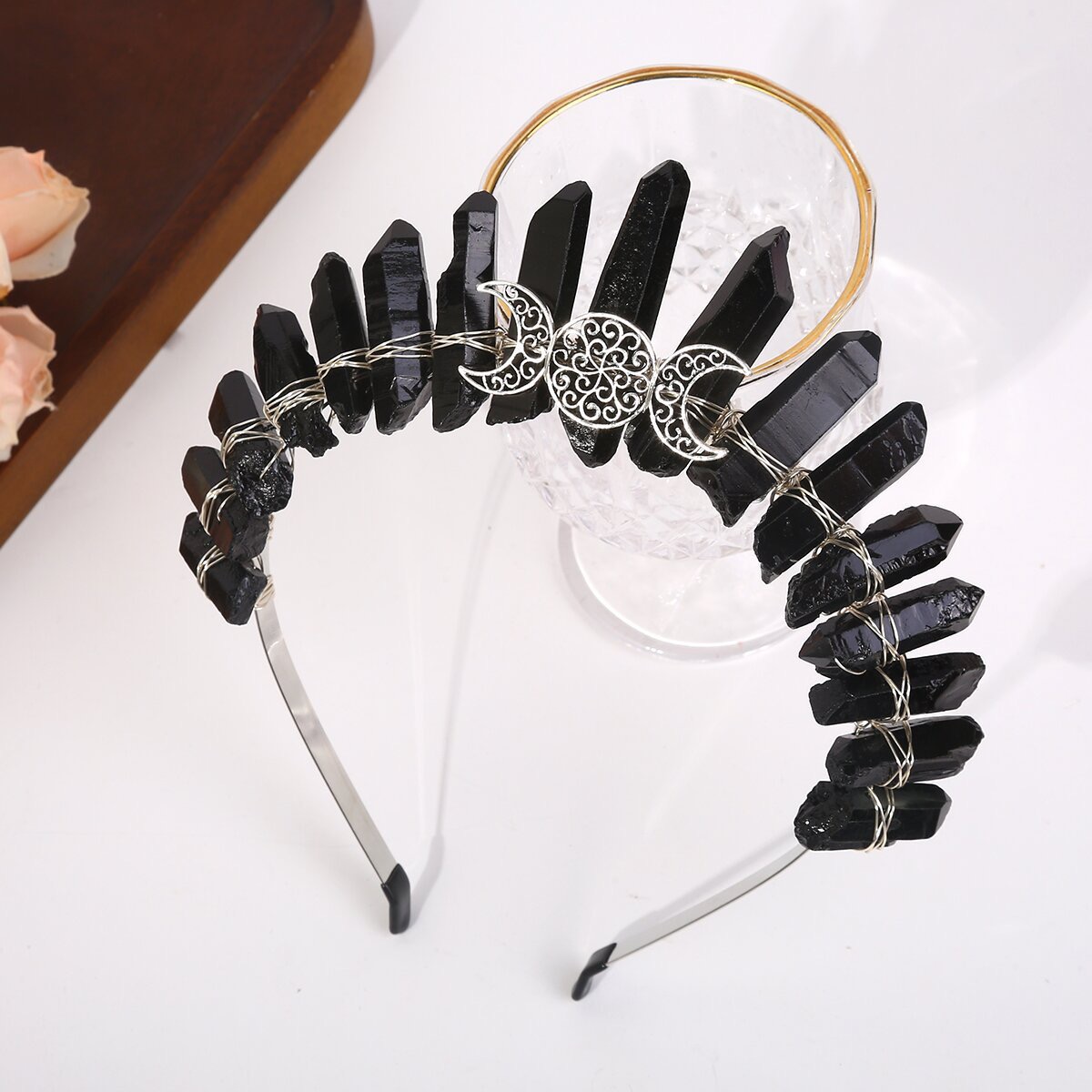 Women's Ethnic Style Geometric Alloy Handmade Gem Crystal Hair Band display picture 5