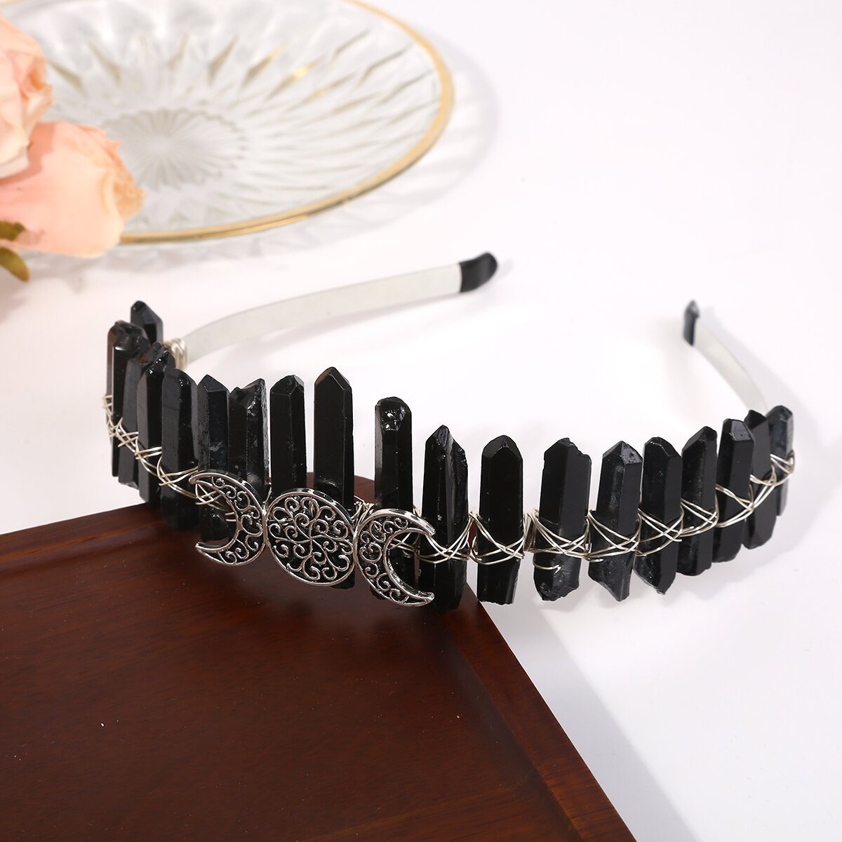 Women's Ethnic Style Geometric Alloy Handmade Gem Crystal Hair Band display picture 2