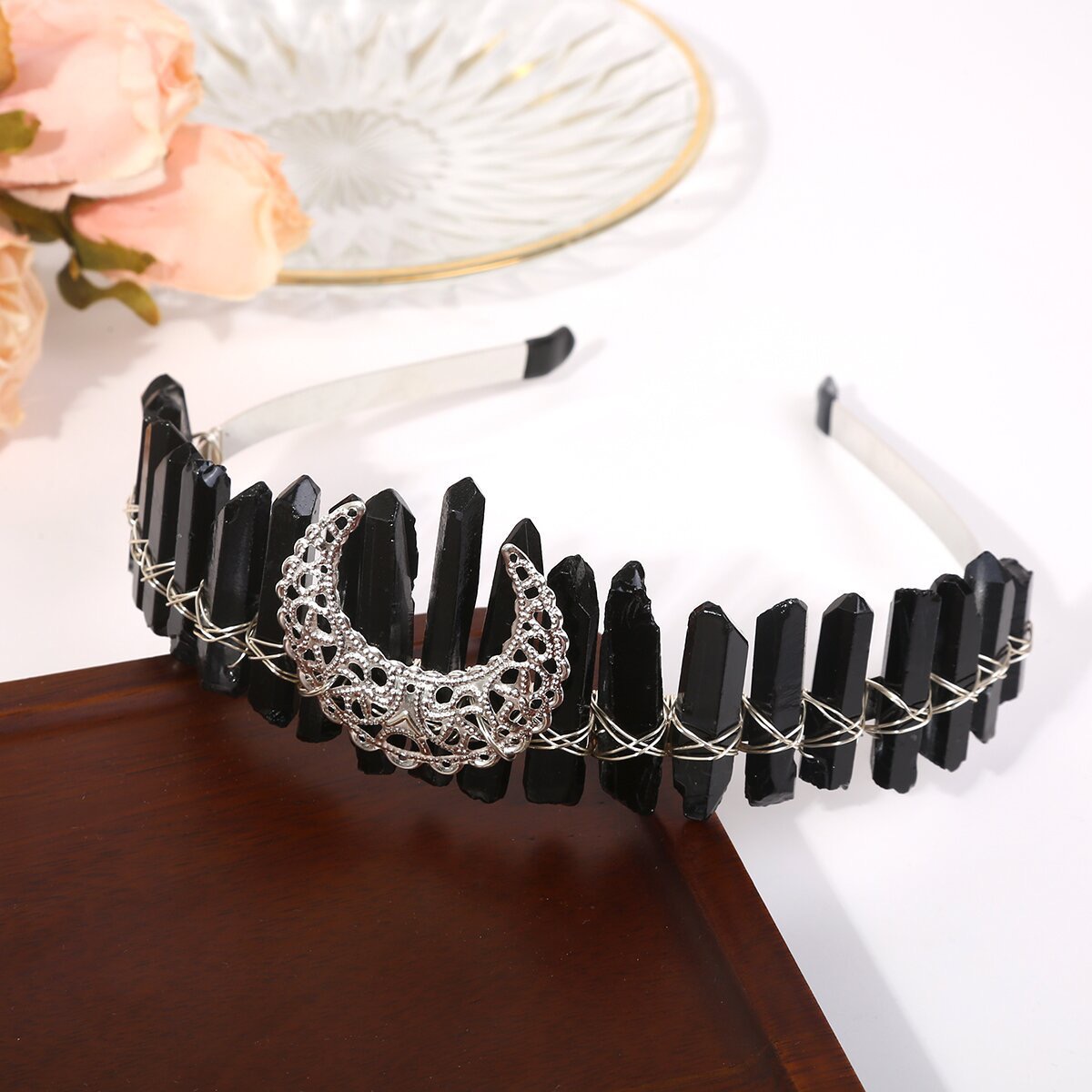 Women's Ethnic Style Geometric Alloy Handmade Gem Crystal Hair Band display picture 7