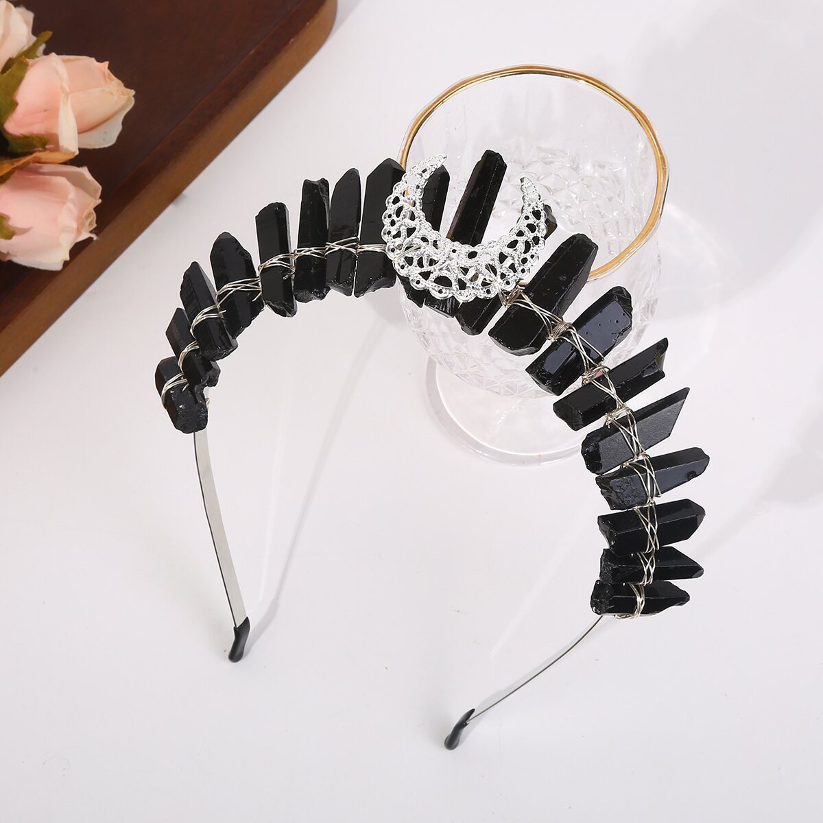 Women's Ethnic Style Geometric Alloy Handmade Gem Crystal Hair Band display picture 3