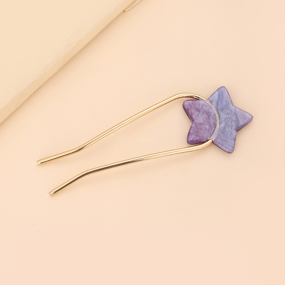 Women's Simple Style Heart Shape Metal Plating Hair Clip display picture 4