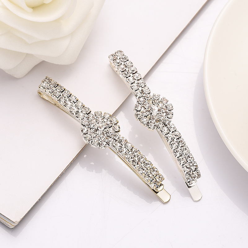 Women's Sweet Solid Color Thai Silver Inlay Rhinestones Hair Clip display picture 2