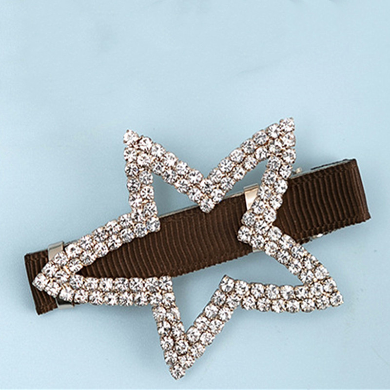 Women's Simple Style Geometric Alloy Cloth Plating Inlay Rhinestones Hair Clip display picture 4