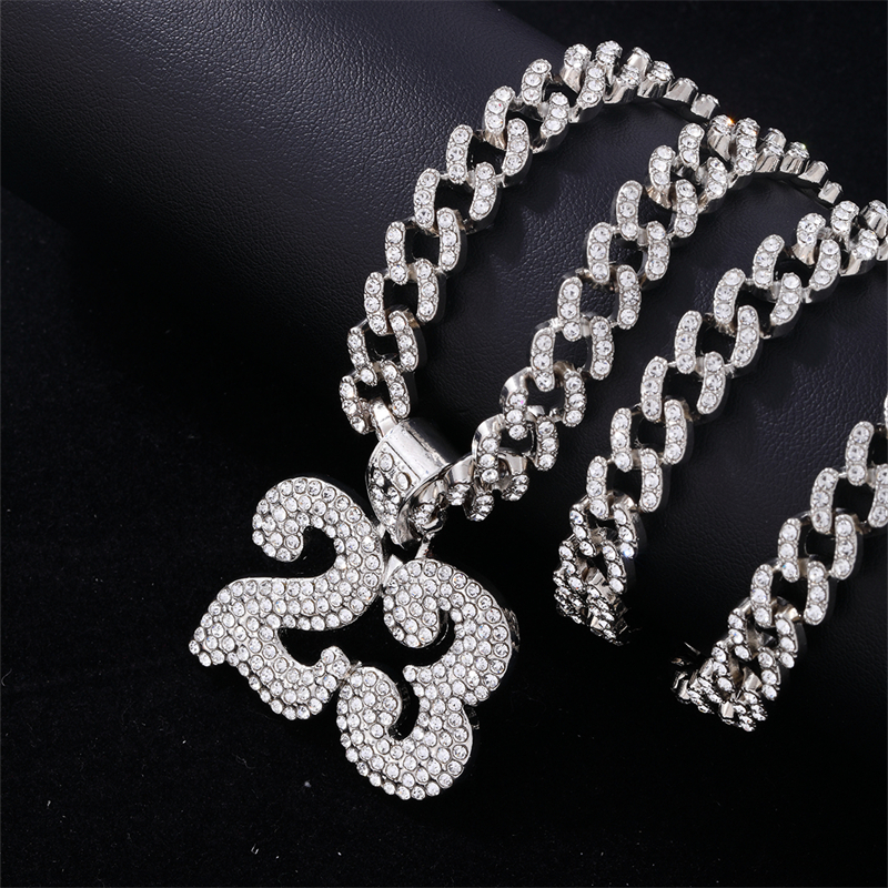 1 Piece Hip-hop Number Stainless Steel Alloy Plating Inlay Jewelry Accessories display picture 5
