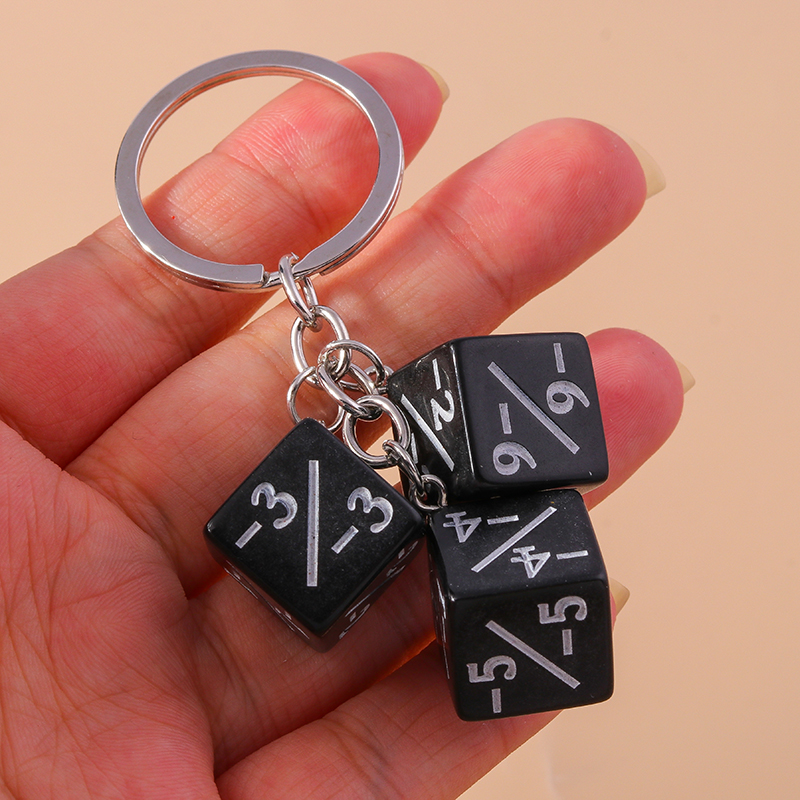 Modern Style Dice Zinc Alloy Bag Pendant Keychain display picture 3