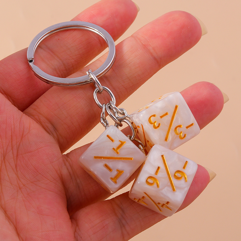 Modern Style Dice Zinc Alloy Bag Pendant Keychain display picture 4