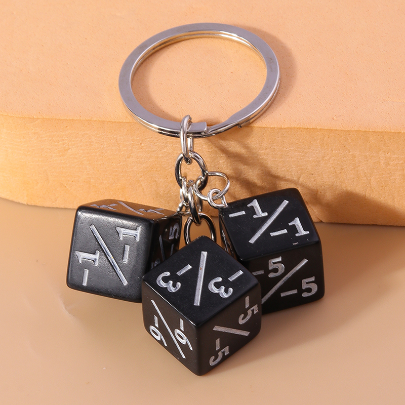 Modern Style Dice Zinc Alloy Bag Pendant Keychain display picture 5