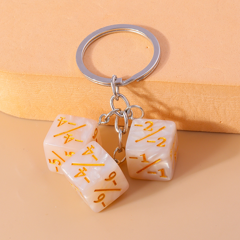 Modern Style Dice Zinc Alloy Bag Pendant Keychain display picture 8