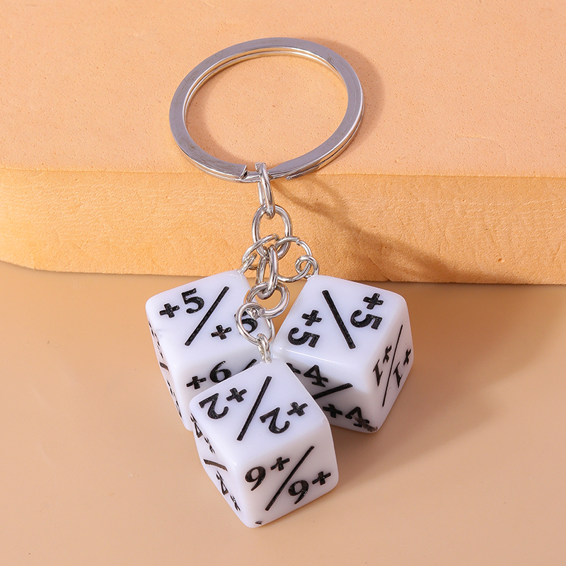 Modern Style Dice Zinc Alloy Bag Pendant Keychain display picture 7