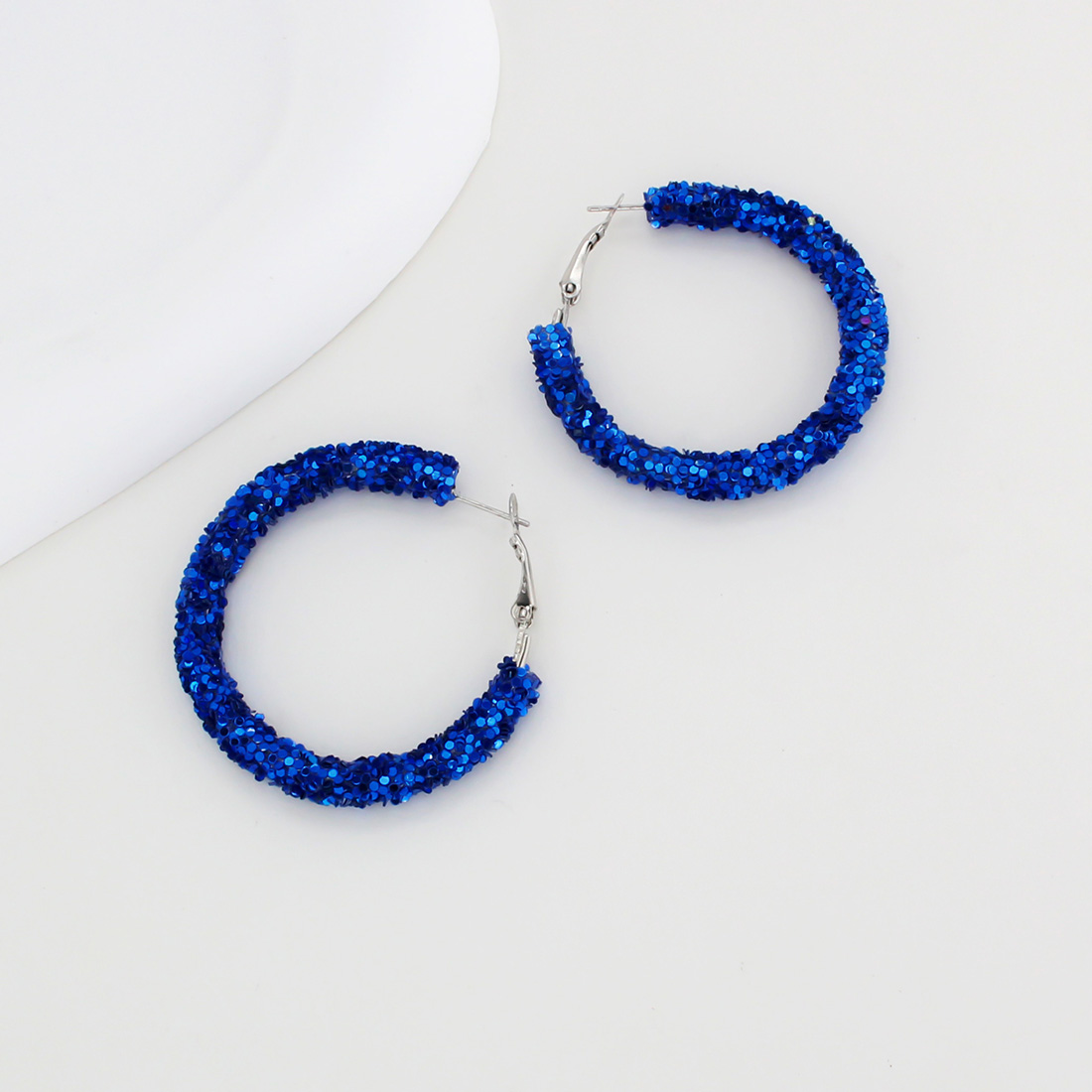 1 Pair IG Style Simple Style Circle Sequins Plastic Iron Earrings display picture 15