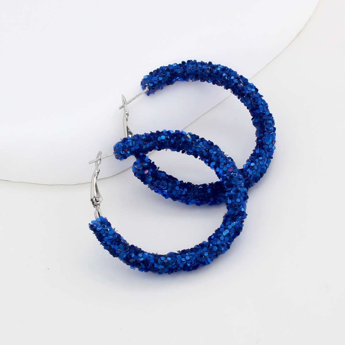 1 Pair IG Style Simple Style Circle Sequins Plastic Iron Earrings display picture 17