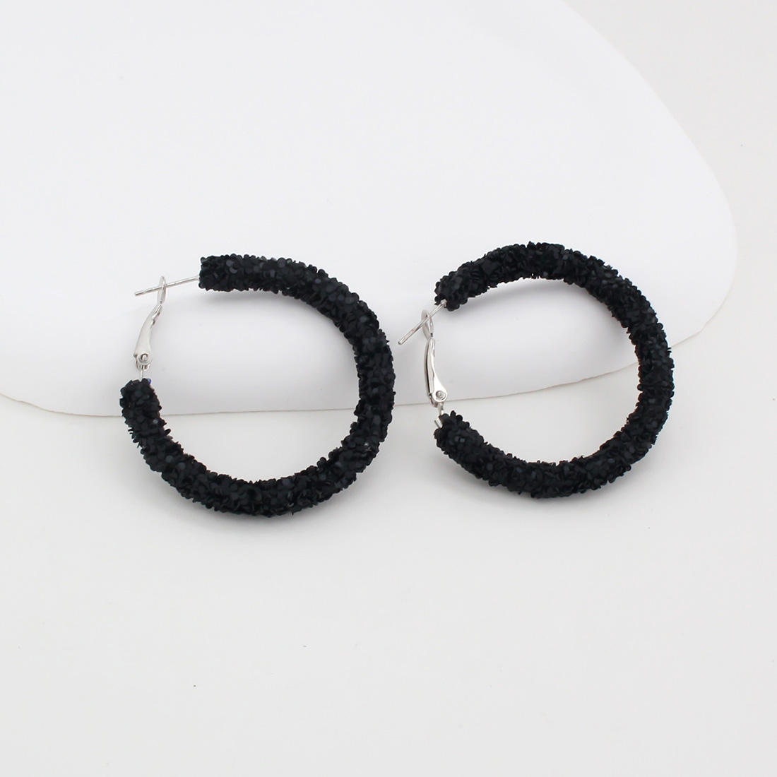 1 Paar IG-Stil Einfacher Stil Kreis Pailletten Kunststoff Eisen Ohrringe display picture 32