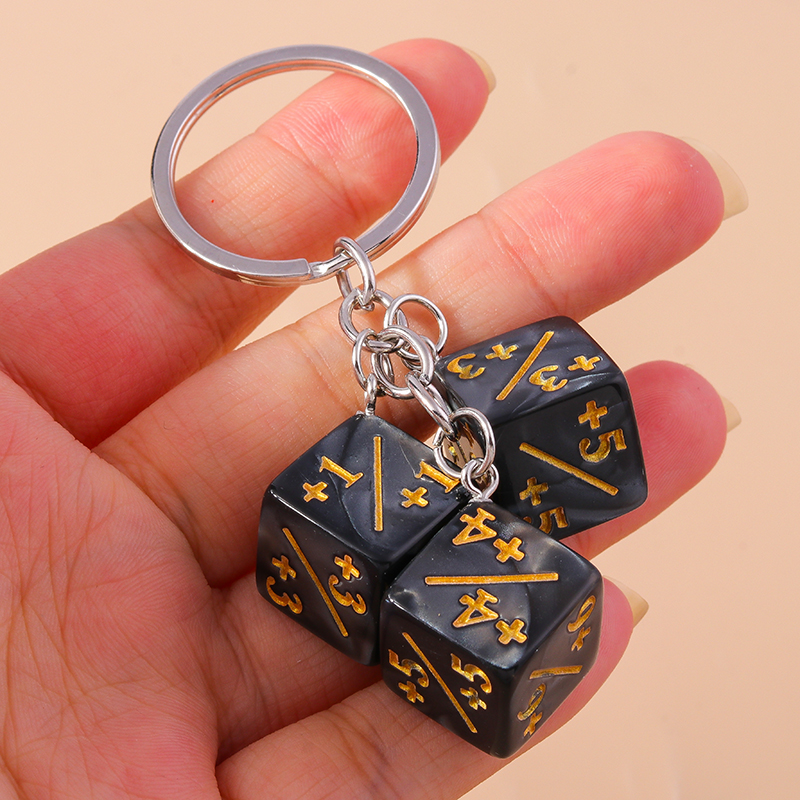 Modern Style Dice Zinc Alloy Bag Pendant Keychain display picture 9