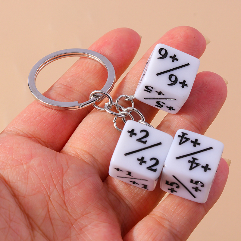 Modern Style Dice Zinc Alloy Bag Pendant Keychain display picture 10