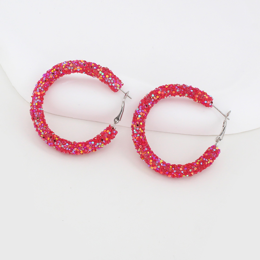 1 Pair IG Style Simple Style Circle Sequins Plastic Iron Earrings display picture 36