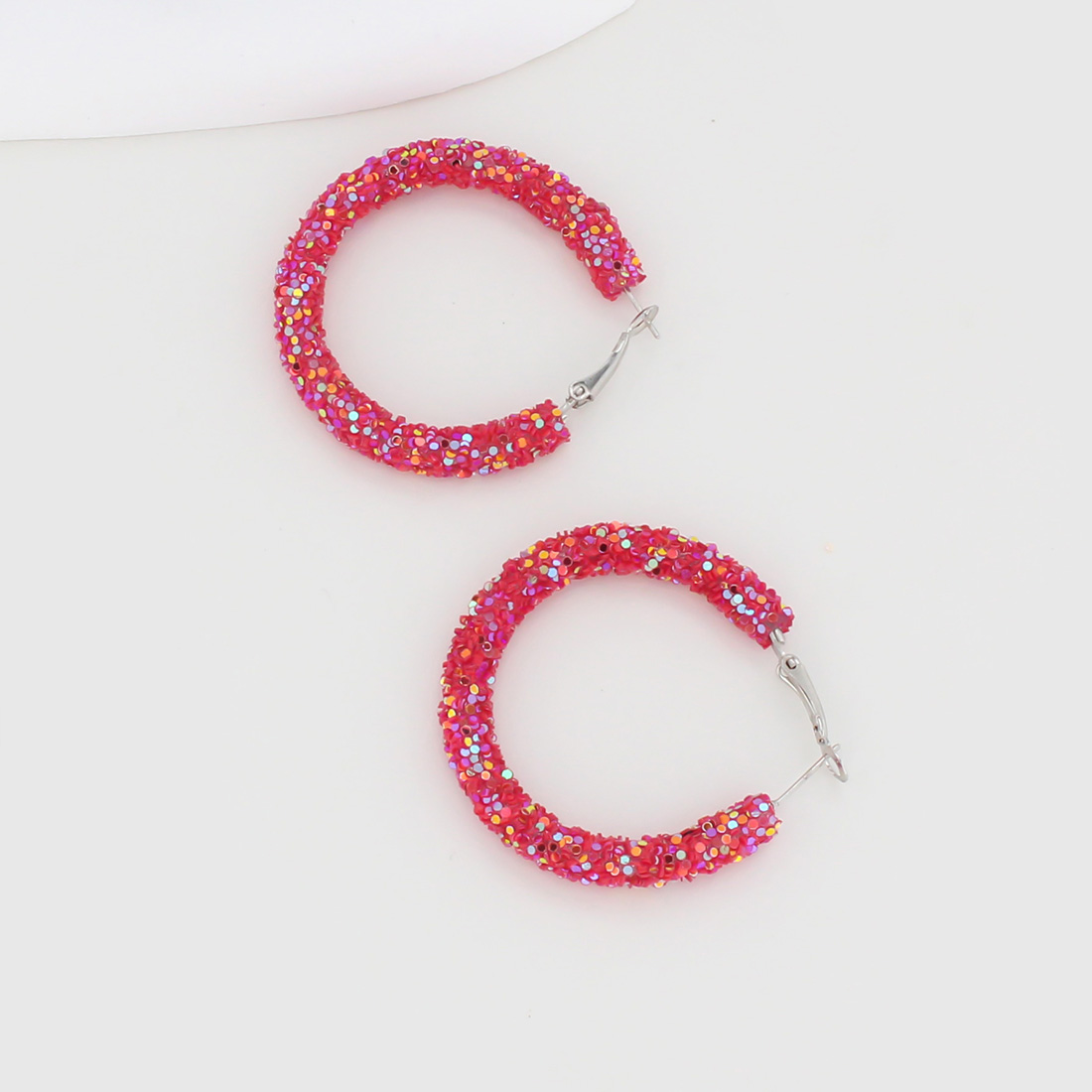 1 Pair IG Style Simple Style Circle Sequins Plastic Iron Earrings display picture 37