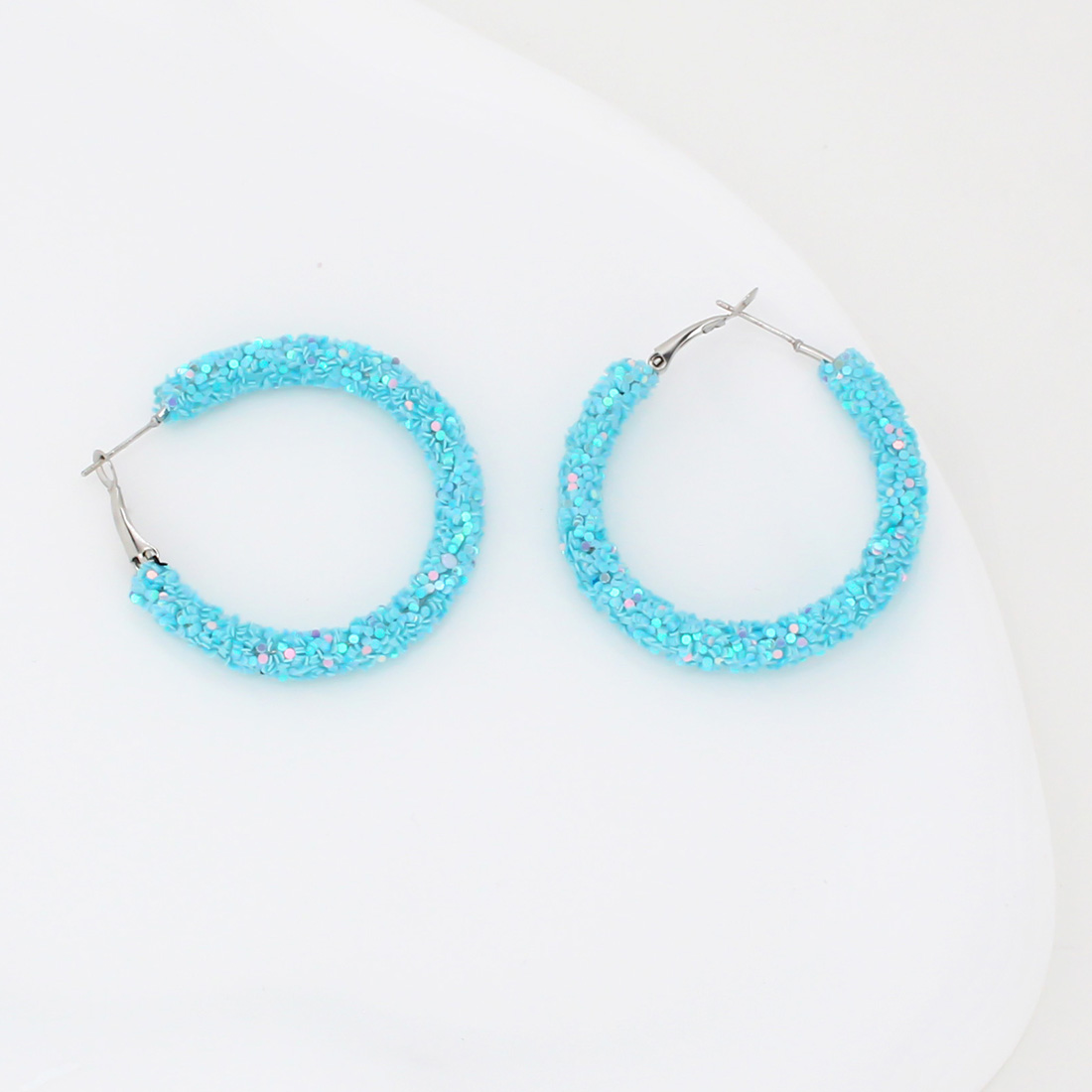 1 Pair IG Style Simple Style Circle Sequins Plastic Iron Earrings display picture 40