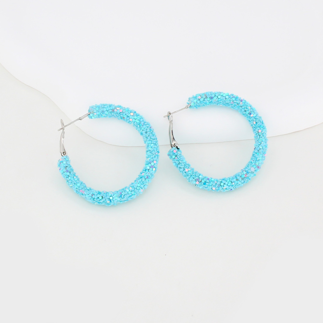 1 Pair IG Style Simple Style Circle Sequins Plastic Iron Earrings display picture 41